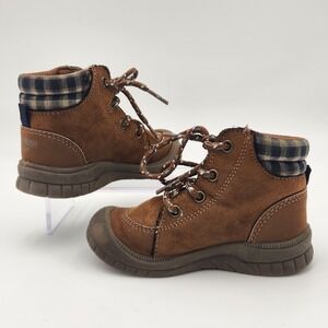 OSHKOSH B'GOSH Toddler Boys Ankle Boots-Size 5 BENITO-B Brown Laces